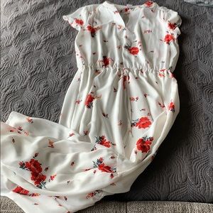 Full length floral gap dress, small